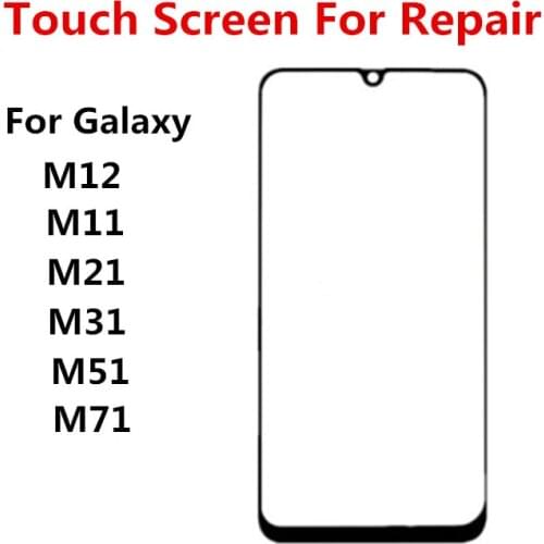 M 31 Outer Screen For Samsung Galaxy M31 Front Touch Panel LCD Display Out Glass Cover Lens Phone Repair Replace Parts