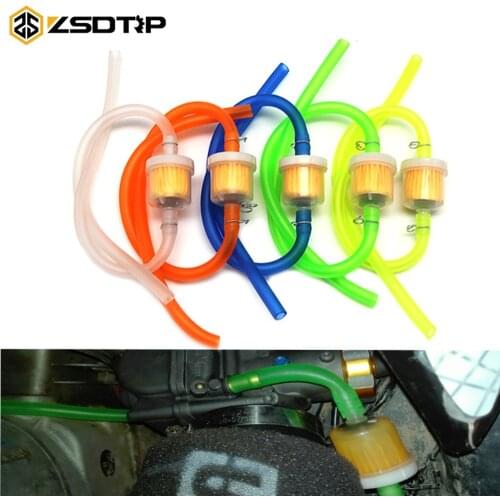 ZSDTRP 1PCS Gasoline Oil Fuel Filter&Fuel Hose Tube&Line Clamp Set For Dirt Pit Bike Motorcycle Moped Scooter ATV Universal