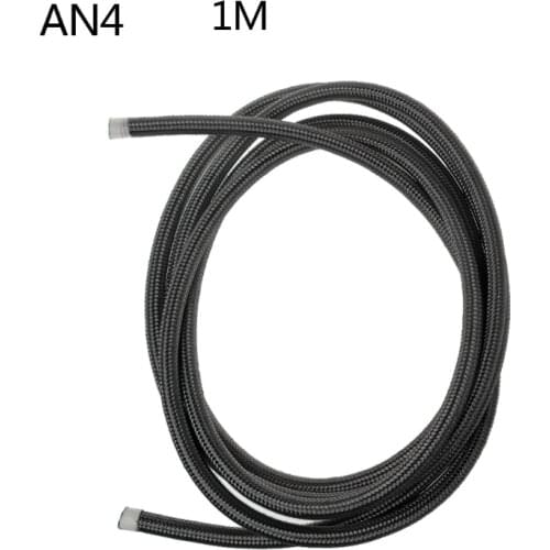 1M Nylon Steel Braided Brake Gas Oil Fuel Line Hose AN4 AN6 AN8 AN10 2018 NEW F19A