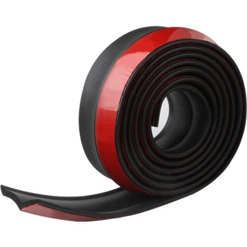 2.5m Car Protectors Front Bumper Lip Splitter Car Sticker Body Kits Spoiler Bumpers Valance Chin Car Rubber Strip