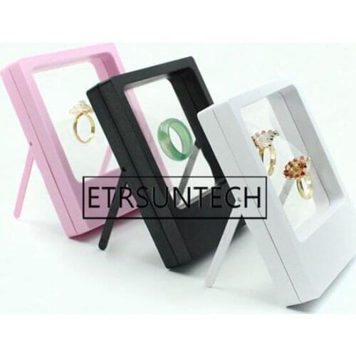 200pcs Transparent Jewelry Display Box Ring Suspended Floating Holder Case Jewellery Coins Gems Jewelery Stand Cases