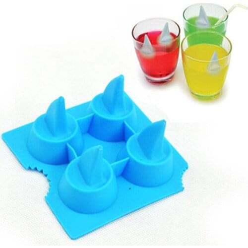 3pcs/Set Ice Cream DIY Ice Cube Tray Shark fin-shaped Ice Cream Mold Frozen Maker for Hot Summer Drinking Tool Kitchen Tools