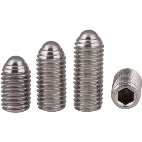 304stainless steel ball positioning bead wavelet screw steel ball fastening spring ball head plunger M3-M10 10PCS