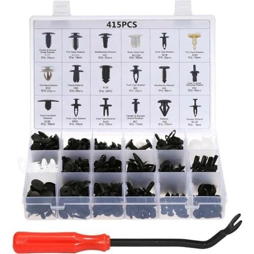 415 Car Plastic Screw Fasteners For Toyota Honda Ford Car Plastic Buckle Automotive Plastic Door Bumper Buckle Kit Car Supplies