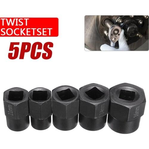 5Pcs 10-16mm Locking Wheel Stud Bolt Nut Remover Impact Twist Socket Extractor Nuts Car Disassembly Tools