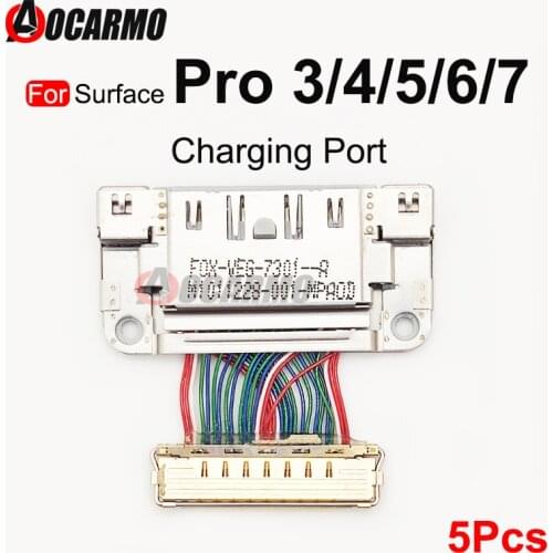 5Pcs/Lot USB Charging Port Flex Cable For Microsoft Surface Pro3 Pro4 Pro5 1724 Pro 3 4 5 6 7 Charger Dock Repair Parts
