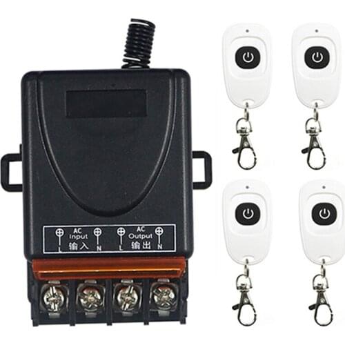 AC 110V 220 V 1CH 1 CH Wireless RF Remote Control Light Switch 10A Relay Output Radio Receiver Module+one-button Transmitter