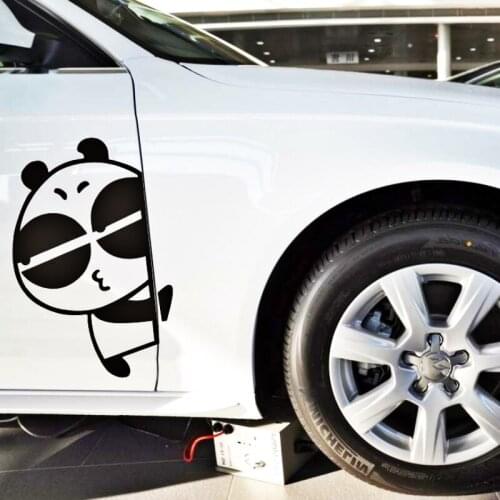 Aliauto 2 X Cartoon Funny Peeking Panda Sticker Decal Car Accessories for Chevrolet Captiva Niva Aveolacetti Sonic Spark Cruz