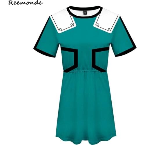 Anime My Boku No Hero Academia Cosplay Costume Summer Midoriya Izuku DressTodoroki Shoto Aizawa Shirt Skirt Girls Women Clothes