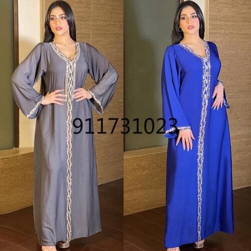 Arabic Dubai Abayas For Women Moroccan Caftan Evening Dress Eid Mubarak Islam Clothing Kimono Plus Size Boubou Djellaba Femme