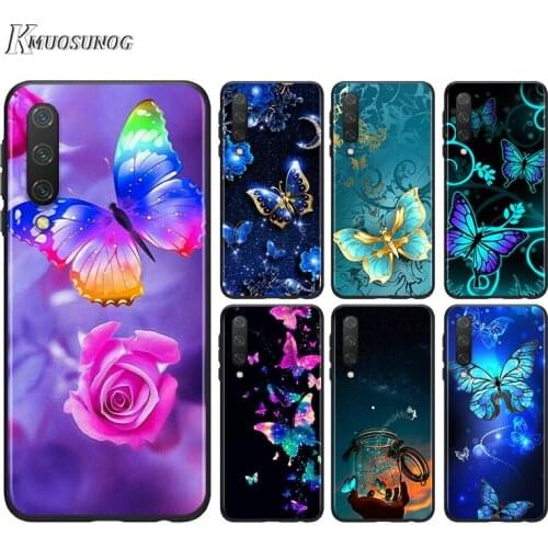 Beautiful butterfly For Huawei Nova 7SE 5G 7I 6SE 5T 5E 5I 5Z 5 4E 4 3I 3E 3 2I 2 Lite 2 Pro 2017 Black Phone Case