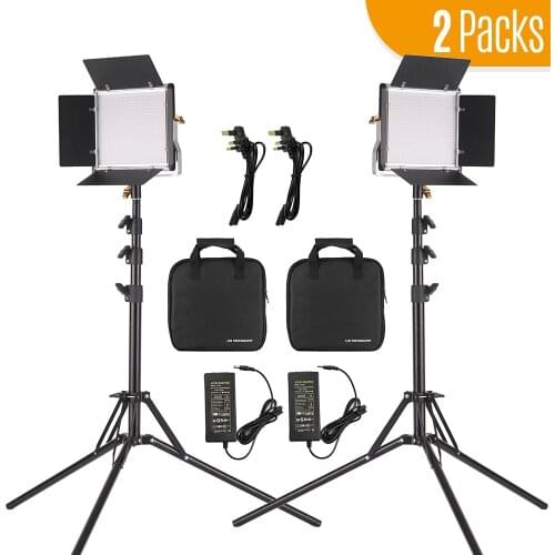 Andoer 2 Packs LED Video Light 78.7" Stand Lighting Kit 660leds Light Panel 3200-5600K CRI 85+ for Photography Video Shooting