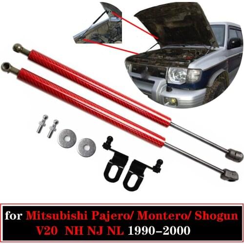 For Mitsubishi Pajero/ Montero/ Shogun V20 NH NJ NL 1990-2000 Front Bonnet Hood Gas Struts Lift Support Shock Damper Absorber