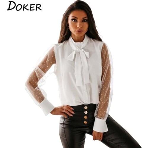 Блузки с бантом Doker China At AliExpress