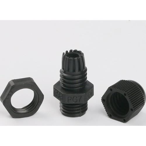 1piece PG7 Waterproof Nylon Plastic Cable Gland Connector for 3-6.5mm Cable white color IP68 Factory wholesale cable sleeves