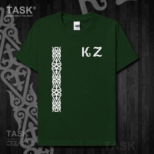 Kazakhstan KAM Kazakh short-sleeved T-shirt male KAZAKH Special ethnic half-sleeved Kazakhstan clothes summer cotton casual 17