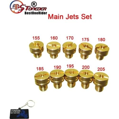 STONEDER Large Round Carb Main Jets For Mikuni Carburetor #155 160 170 175 180 185 190 195 200 205 Replaces N100/604