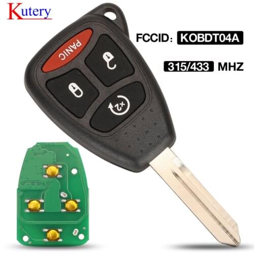 Kutery FCCID: KOBDT04A 4 Buttons Remote Control Car Auto Key 315Mhz For JEEP Chrysler Aspen Dodge Dakota Durango Ram