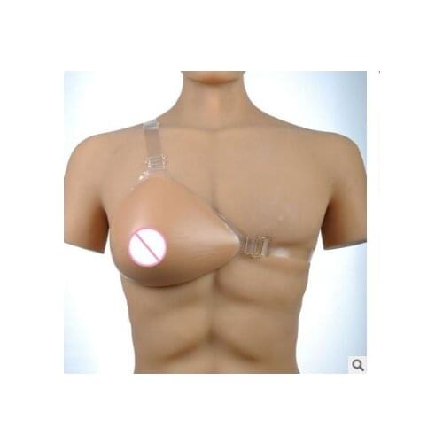 Single Shoulder Triangular Silicone Fake Breast Unilateral Women Surgery Postoperative Concave False Breast Forms 400-600g