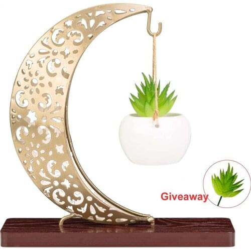 Air Plant Flower Pot Suncatchers Wendell August Plate Stand Holder Iron Pot Hook Stand Hanging Glass Terrarium Home Desk Decor