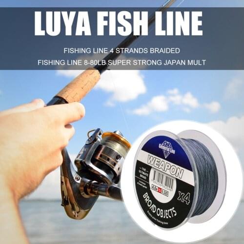 PE Fishing Line 4 Strand Braided Wire Wear-Resistant Anti-Bite Fishing Lines Outdoor Portable Easy Fishing Carrying