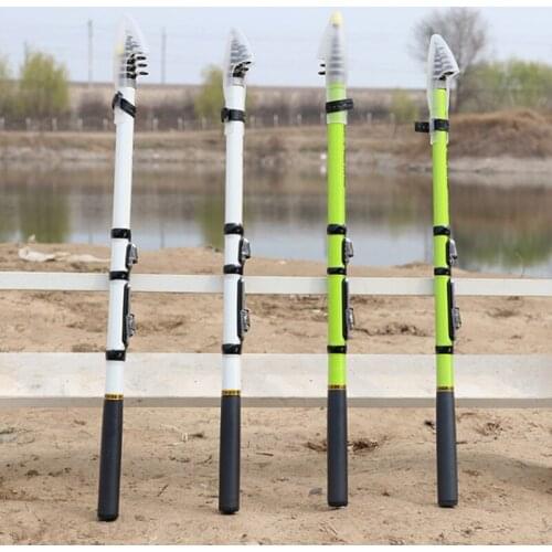 Portable Rocky Fishing Rod Carbon Fiber Super Light Hard 2.4m 3.6m 4.5m 5.4m 6.3m 7.2m Telescopic Rocky Fishing Rod Rotating Rod