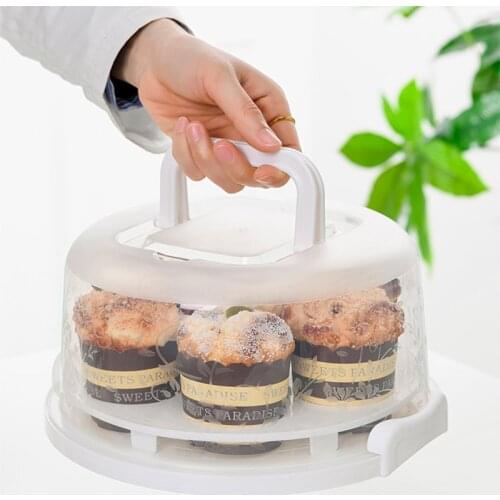 Portable Cake Storage Box Baking Packaging Box Birthday Cake Wedding Dessert Fruit Visible Storage Box Kitchen Baking Tools