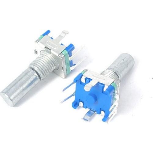 20pcs/lot Rotary encoder,code switch/EC11/ audio digital potentiometer,with switch,5Pin, handle length 20mm,free shipping