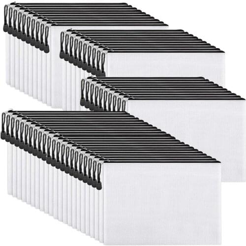 PPYY-52Pcs Mesh Zipper Bag, A4 Folder Tabletop Game Bag with Zipper, Suitable for Classroom Office Travel Storage, Black