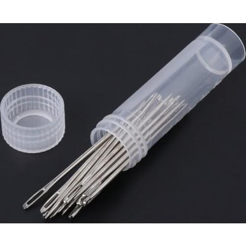 20pcs Large-eye Stainless Steel Yarn Knitting Cross Stitch Needles Sewing Tools C63B