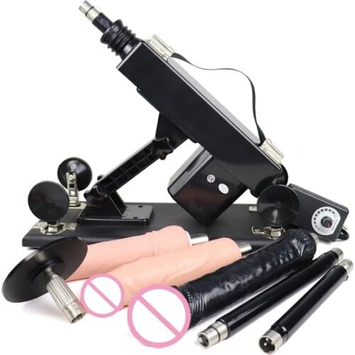 Sex Machine Female Masturbation Pumping Gun with 4 Dildo Attachments Love Machine Automatic Sex Machines for Women Sex Product