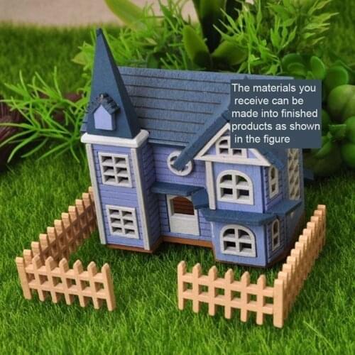 Fairytale Town House DIY Mini Wooden Dolls Miniature Accessories Handicraft Building Assemble Toy Crafts home decoration