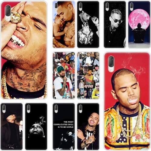 Hip hop singer Chris Brown Hard Case For Sony Xperia L1 L2 L3 X XA XA1 XA2 XA3 Ultra 10 Plus E5 XZ XZ1 XZ2 Compact XZ3 XZ5 2 20