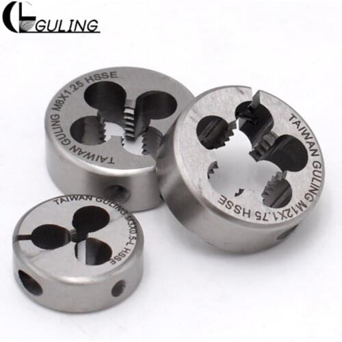 GULING Round Die Tap Threading Fine thread Right Hand Thread HSSE Dies Tool M1.8~M20