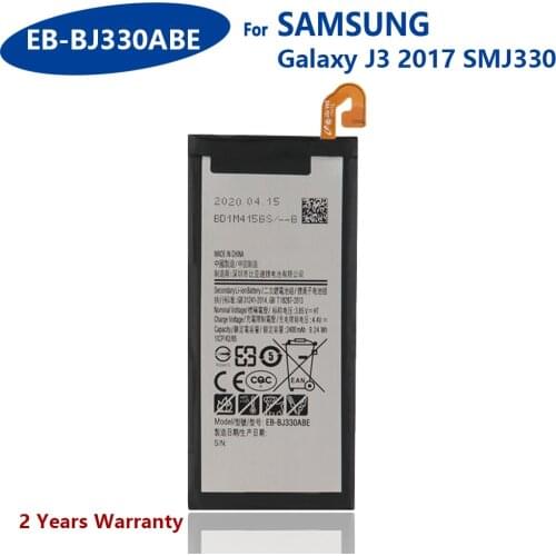 100% Genuine EB-BJ330ABE For Samsung GALAXY J3 SM-J330 J3300 2017 Version 2400mAh Mobile Phone High Quality New Batteries