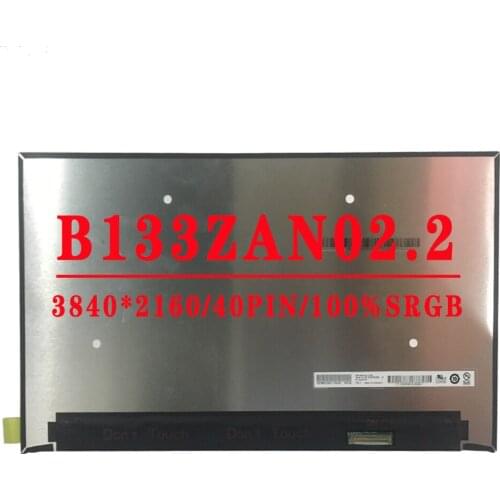 B133ZAN02.2 13.3 inch slim LCD Screen high score 3840*2160 IPS EDP 40 Pins100% sRGB 500 cd/m² 60HZ slim LCD Screen B133ZAN02 2