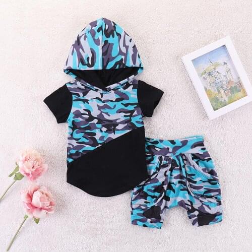 2018 Brand New Toddler Baby Boys Summer Causal 2PCS Sets Short Sleeve Tops Shorts Clothes Sets