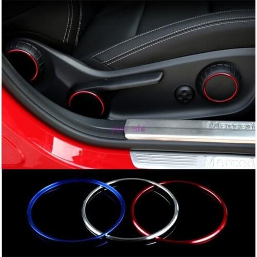 3 Colors For Mercedes Benz A B GLA CLA Class W176 W117 W246 C117 A180 et Seat Adjustment Switch Decoration Ring Trim Car styling