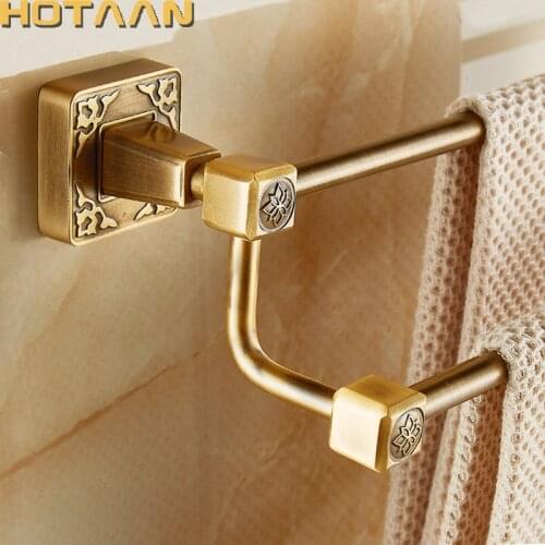 Free Shipping (24",60cm)Double Towel Bar/Towel Holder,Solid Aluminium,Antique Brass Finish New Bathroom accessories YT-14198