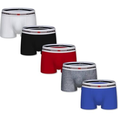 5PCS Set Men Boxer Shorts Low Waist Soft Boxers for Mens Panties Mens Underpants Male Cotton Sexy Underwear Boxershorts