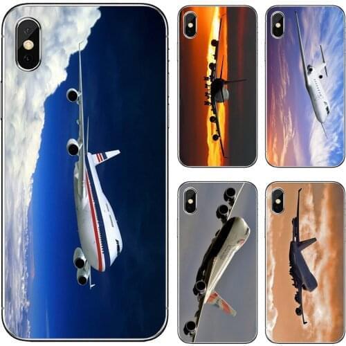Boeing-747-Flying-Plane-Wallpaper-Sunset Case Cover For Xiaomi poco X3 nfc F2 Pro M3 Mi 5X 6X Max Mix 1 2 2S 3 Mi5 Mi6 Mi3 Mi4