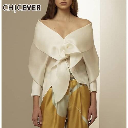CHICEVER Off Shoulder Blouses