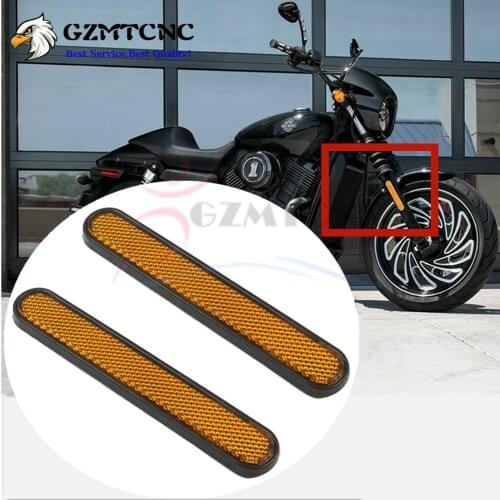 Motor Front Fork Reflector Sticker Lower Legs Slider Safety Warning for Harley Davidson Dyna Softail Sportster 883 Universal