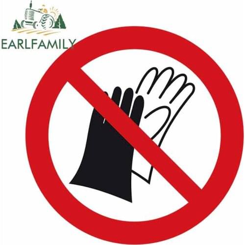 EARLFAMILY 13cm x 13cm for Sign Logo Glove Auto Decal Anime Waterproof 3D Funny Car Stickers Simulation Fun Bumper Window Decor