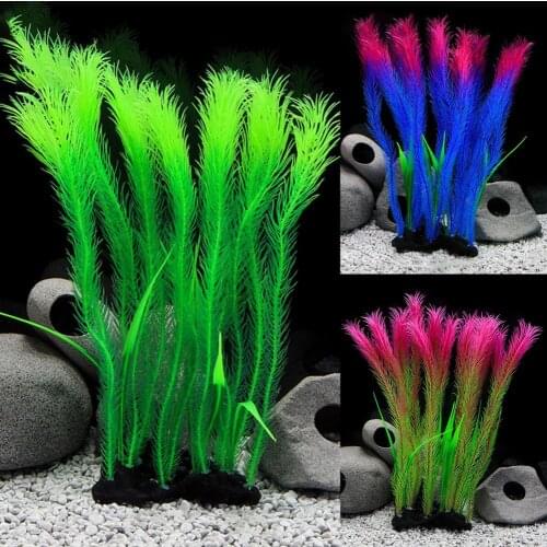 Vivid Fake Aquatics Plants Artificial Ornament Plastic Simulated Myriophyllum Spicatum Accessories for Party Fish Tank Decor