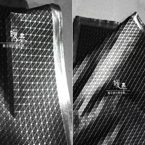 Designer Fabric Chessboard Pattern DIY Bags Crafts Pattern Patches Three-dimensional Space Design PU Leather Fabric 46*42cm