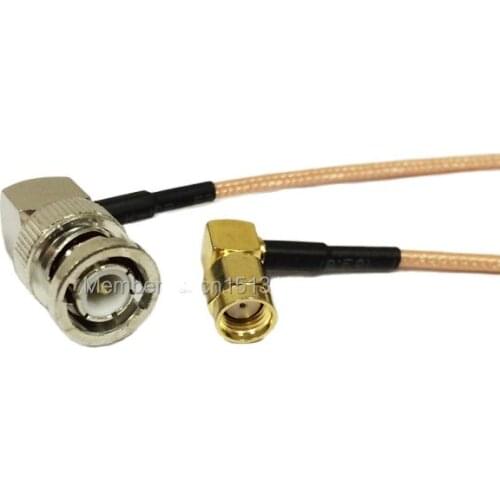 Modem Coaxial Cable RP-SMA Male Plug Right Angle To BNC Male Right Angle Convertor RG316 Cable 15CM 6" Adapter RF Pigtail