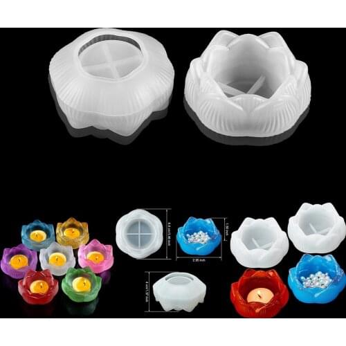 Petal Dish Tray Silicone Mold Crystal Ashtray Epoxy Resin Salver Mold Candle Plate DIY Crafts Decorations Jewelry Making Tools