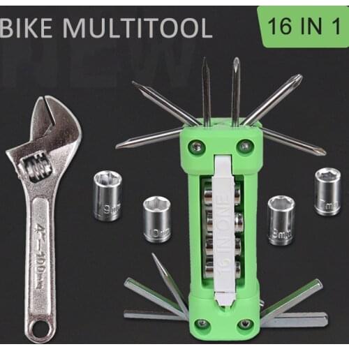 Multitool for Bicycle Motorcycle 16 in 1 Multi-Function MTB Road Bike Bicycle Cycling Mechanic Repair Tool Kit Mini Tool Wrench
