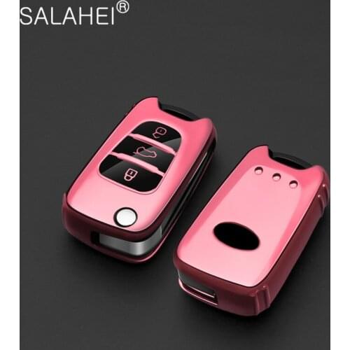 Soft TPU Car Key Cover Protection For Hyundai i30 i40 IX25 Creta IX35 HB20 Solaris Elantra Accent For Kia K2 K5 Rio Sportage